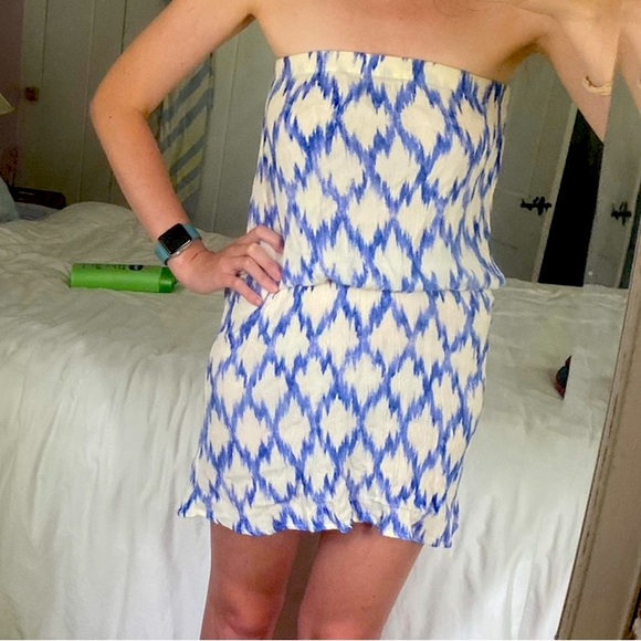 Romper White and Blue Ikatt small - Picture 1 of 8